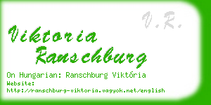 viktoria ranschburg business card